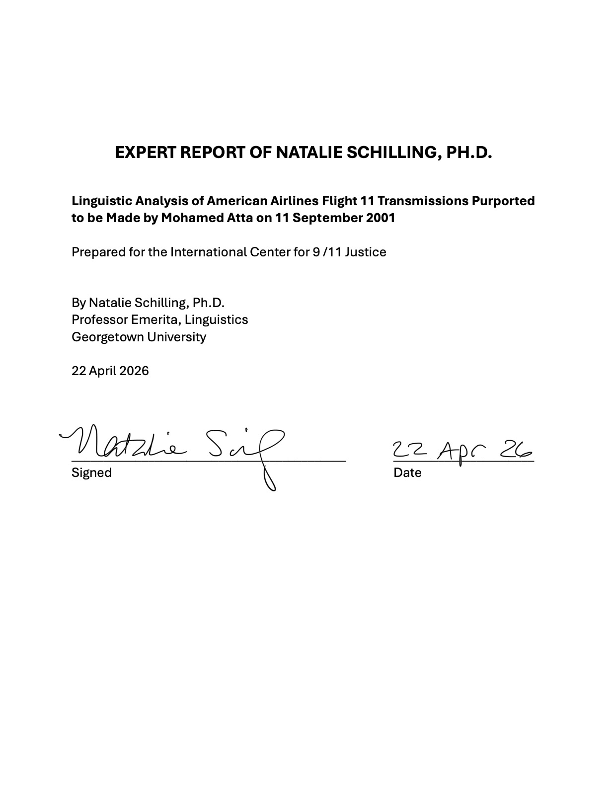 Schilling report cover